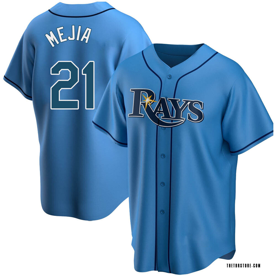 Francisco Mejia 28 Tampa Bay Rays Light Blue Alternate Jersey - Bluefink